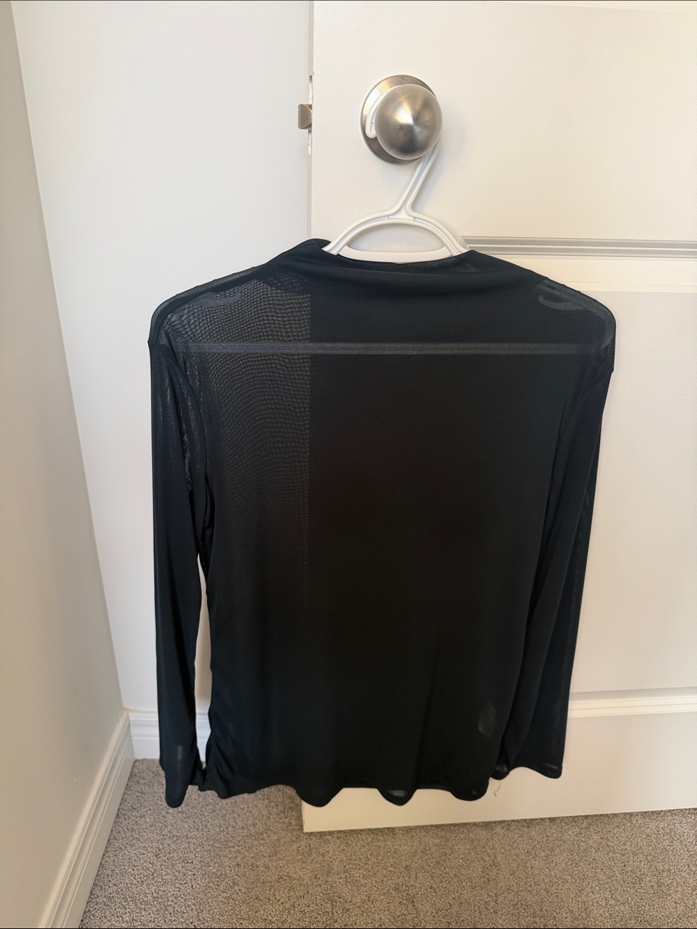Emerald Green Long Sleeve Lightweight Mesh Top